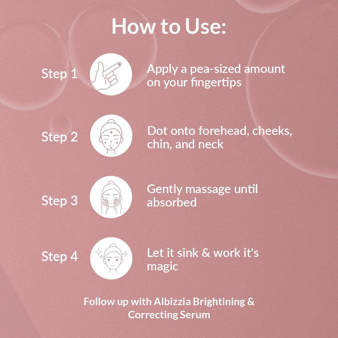 Step by step guide to use Albizzia anti aging cream